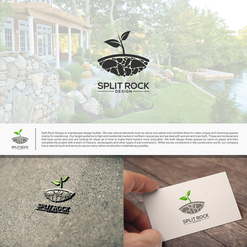 LOGO Split Rock Design (Landscape design builder logo) Logo design