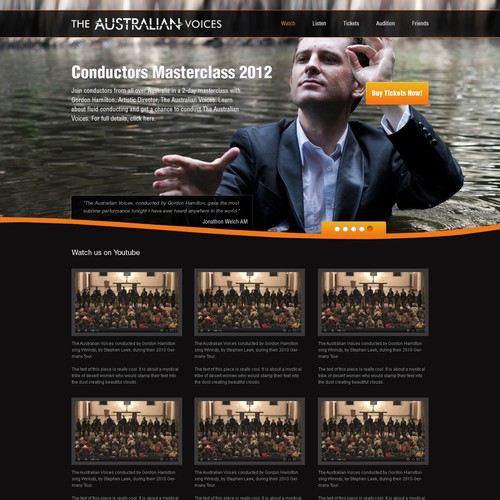 Design a new website for The Australian Voices Diseño de Vlad Carp