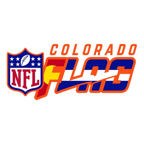 Colorado NFL Flag Logo Diseño de indraDICLVX