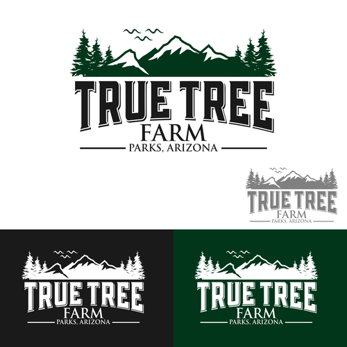 Organic logo for high elevation tree farm in Arizona. Design by Brainstorming_day