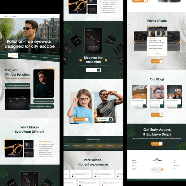 Design by ManalDesign titled "Eyewear | UI/UX Website"