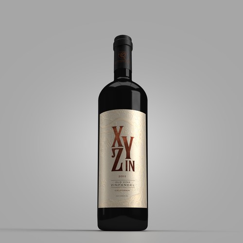 Gothic Old Vine Zinfandel Wine Label Design by sougatacreative