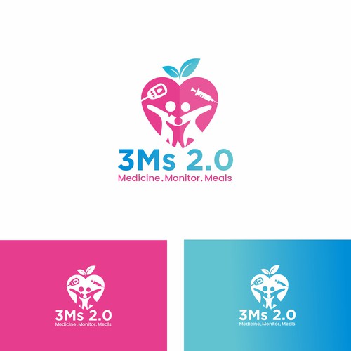 Logo for National Type 1 Diabetes Behavioral Health Research Study “3Ms 2.0” Design by Hoki™