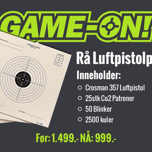 Design the best frontpage banners for a Airgun/Paintball Webstore! Design by thelogodesigns