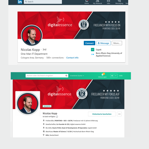 Design A Banner For Linkedin And Xing Wettbewerb In Der Kategorie Werbeschild 99designs