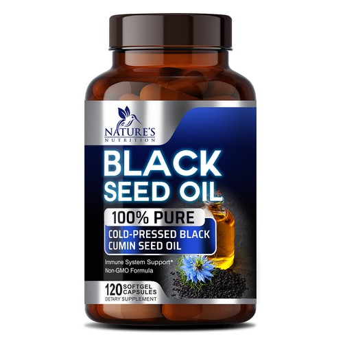 Natural Black Seed Oil Design Needed for Nature's Nutrition Design by sapienpack