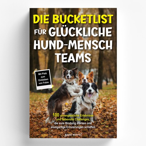 Design a harmonious, cute cover for a dog & human bucketlist Design by elQue.design