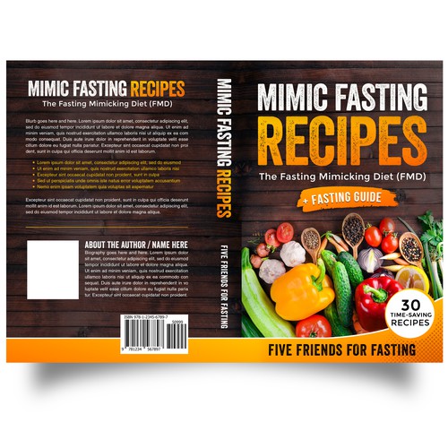 Design a fancy cover+basic layout for an e-book-based recipe book for the new fasting technique FMD Réalisé par iDea Signs