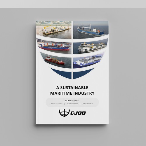 Innovative front cover/Word template to match ambitious sustainable maritime company Design by Clau.diu