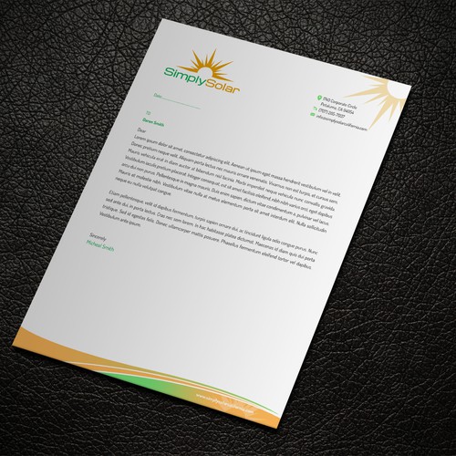 "Renewable Energy Company Letterhead" Design réalisé par ™SF_Design™