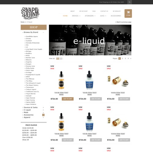 Vape Point Shop & Bar WEB design Design by Plamen.me