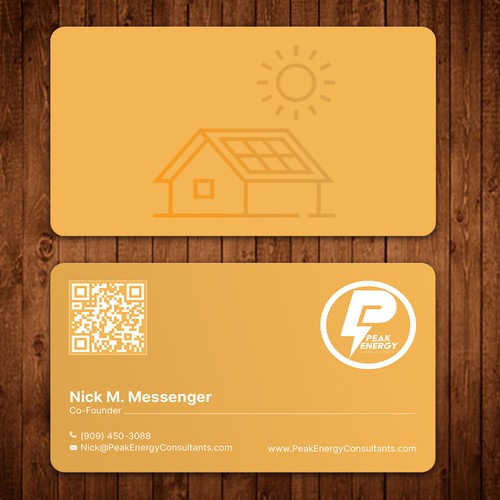 Modern Business Card Design for Electric Energy and Solar Company Design by ™SF_Design™