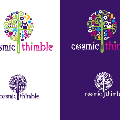 Cosmic Thimble Logo Design Diseño de Symbol Simon