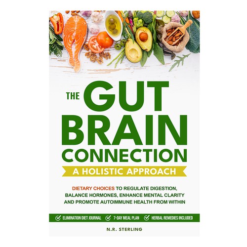 A Vibrant Illustration of a healthy Gut-Brain Connection  via "dietary choices" Design by Dynaaa