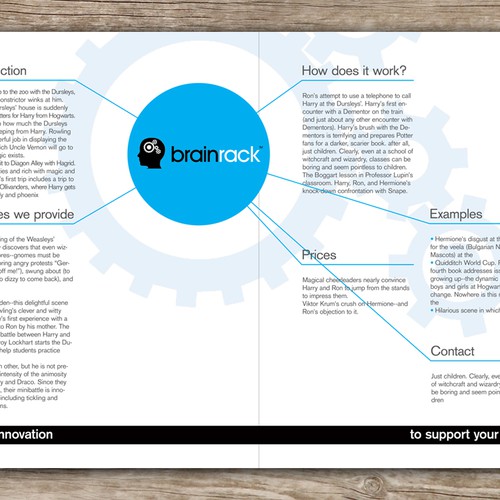 Brochure design for Startup Business: An online Think-Tank Design by tugkan