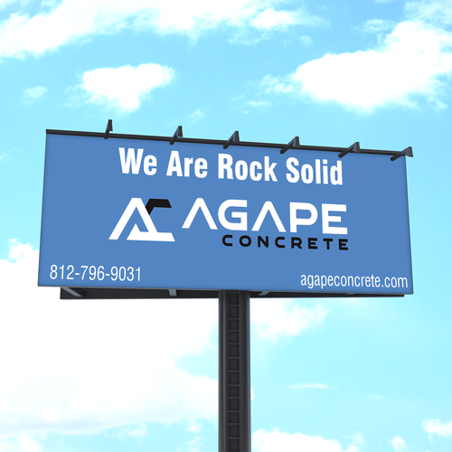 AN AMAZING CONCRETE COMPANY BILLBOARD NEEDED Aprox 14’ tall and 48’ wide Design by Mark Andrew Hernando