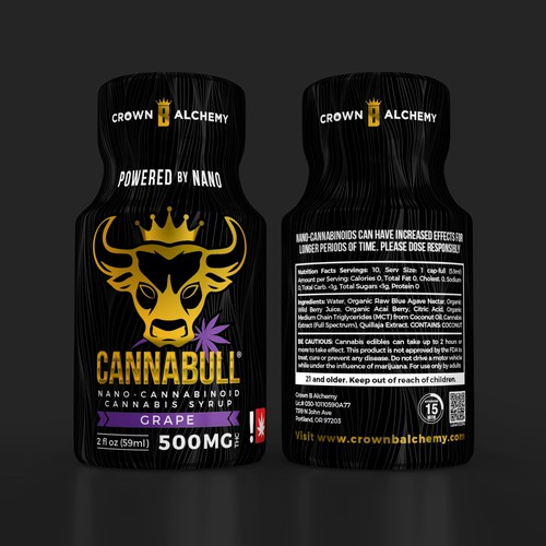 CANNABULL Nano-Cannabinoid Cannabis Syrup Design by Pradia Designs