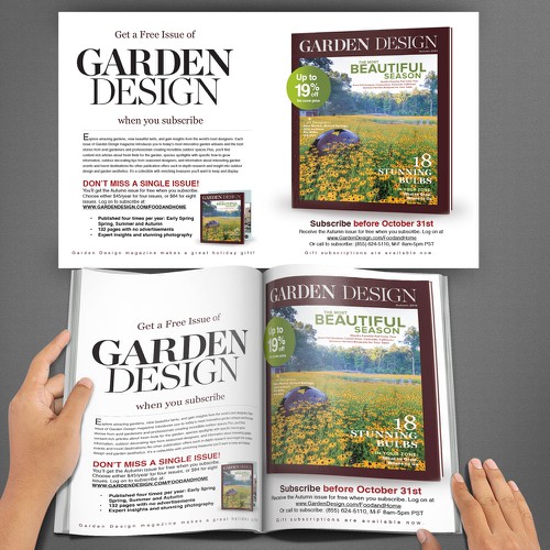 Create a two-page spread ad for consumer magazine Design by harles .