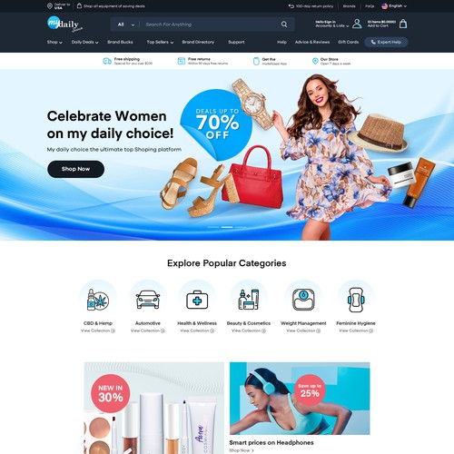 Revamp our e-com website! Design by OMGuys™