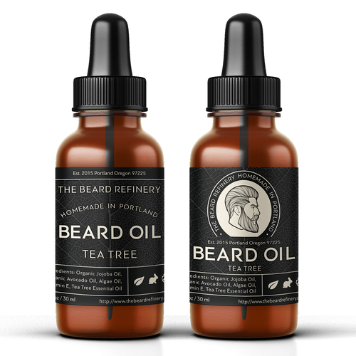 bottle label for quality beard oil product label contest