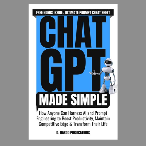Professional Cover for BEST-SELLING BOOK about ChatGPT & AI Design by EPH Design