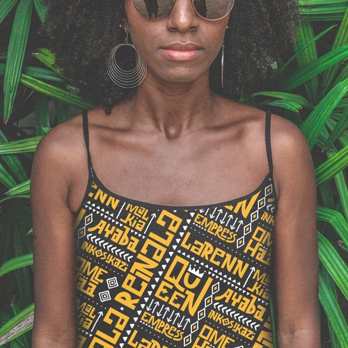 African Diaspora "QUEEN" Dialect T-Shirt Design Design by yulianzone