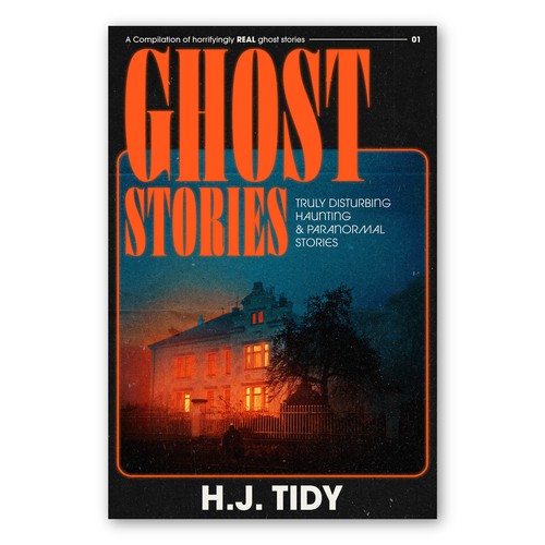 Retro style Ghost Stories eBook cover. Design by Andre Harge