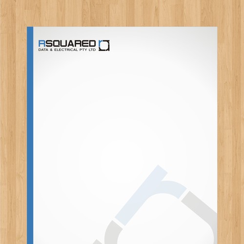 Help RSQUARED DATA & ELECTRICAL PTY LTD with a new stationery Design by malih