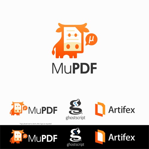 Design MuPDF's Next Logo - Minimalist Elegance or Stylized Cow? Design by ham7