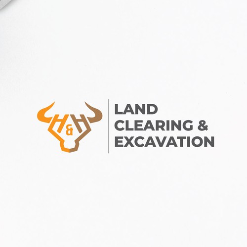 LOGO AND LETTER HEAD FOR H&H LAND CLEARING AND EXEXCAVATION Design von Eeshu