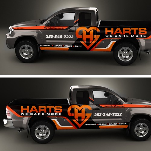 Harts Service Toyota Tacoma Partial Wrap Design by Nick T.