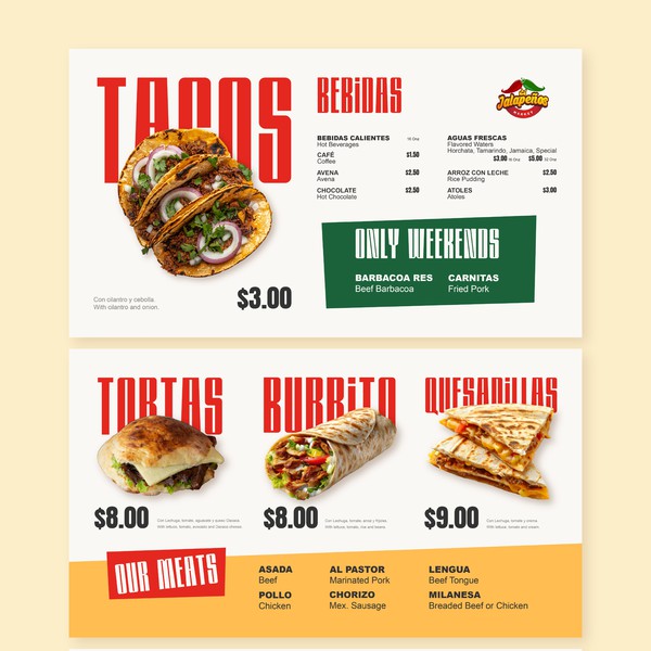 Menu Board - Contest winner 2nd place