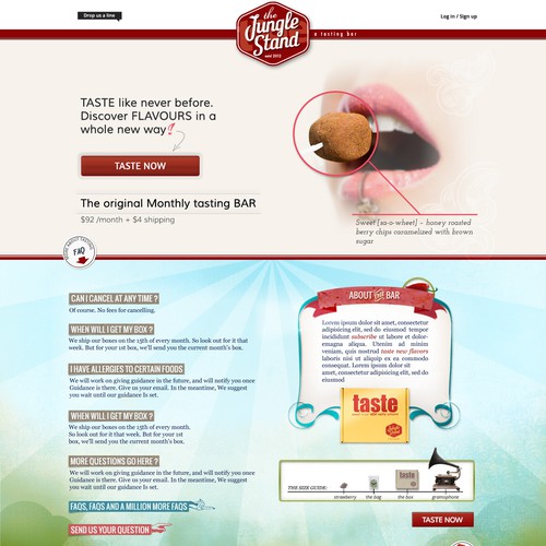 Site Design needed for delicious Tasting Box!! Design by kata4