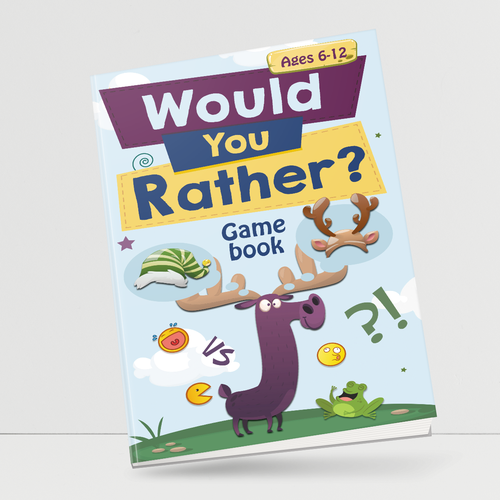 Fun design for kids Would You Rather Game book Design by Krisssmy