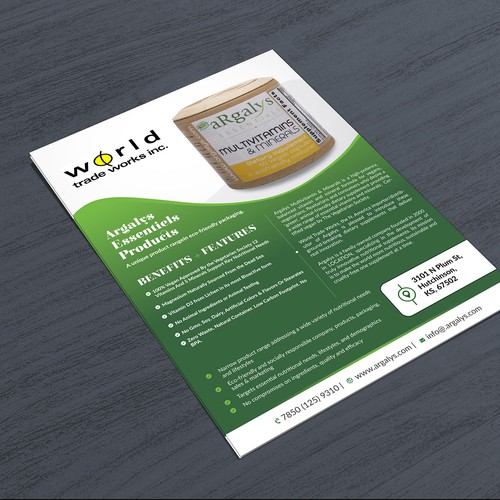 Product Flyer for Dietary Supplement (multivitamin & mineral) Design by Logicainfo ♥