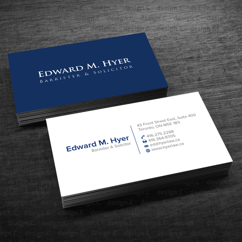 Business Card For Senior Lawyer