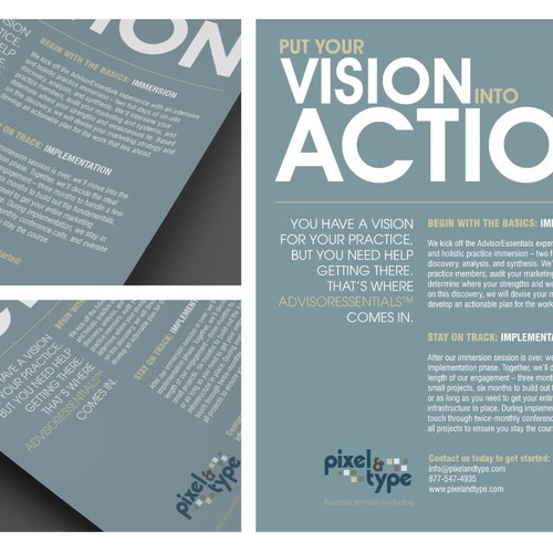 Create a 8.5x11 typographic flyer for Pixel & Type's immersion experience Design by Calavera