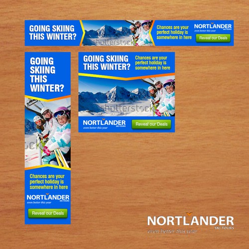 Inspirational banners for Nortlander Ski Tours (ski holidays) デザイン by shanngeozelle