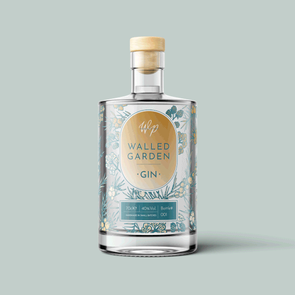Design by Unigram titled "Gin Label Design for Waresley Park "