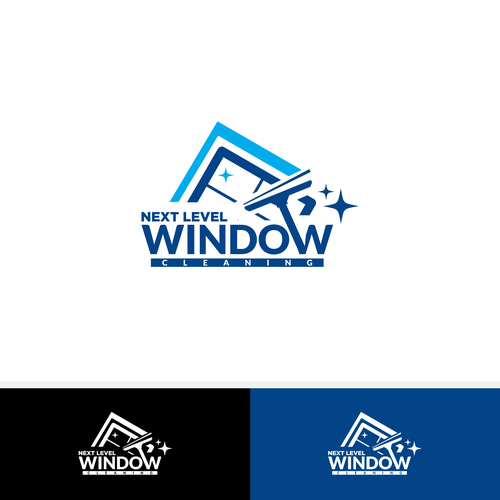 eye-catching window cleaning logo, appeals to homeowners. Design by rzaltf