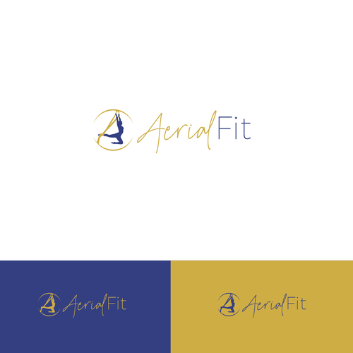 "Aerial Fit" Logo for our new aerial sports shop Design by Jaletina