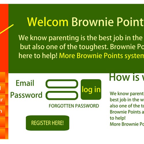 New website design wanted for Brownie Points Réalisé par bonniebaby