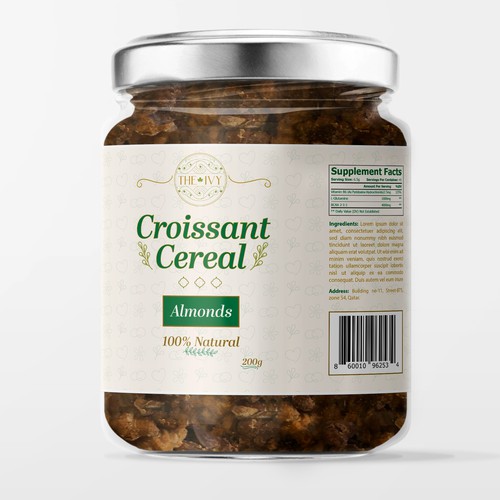 label designs for food (tiny croissant) Design by Duke™