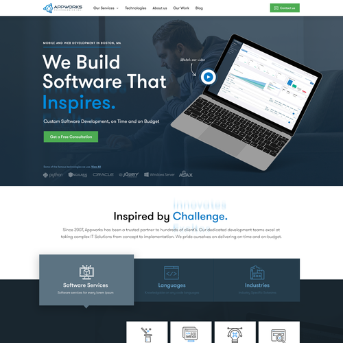 Software Development Company / Agency - Re-design Design by MetalDesigns