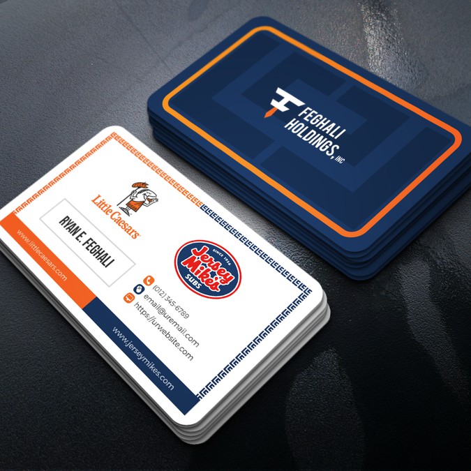 Design a modern business card for a multibrand franchisee! Business