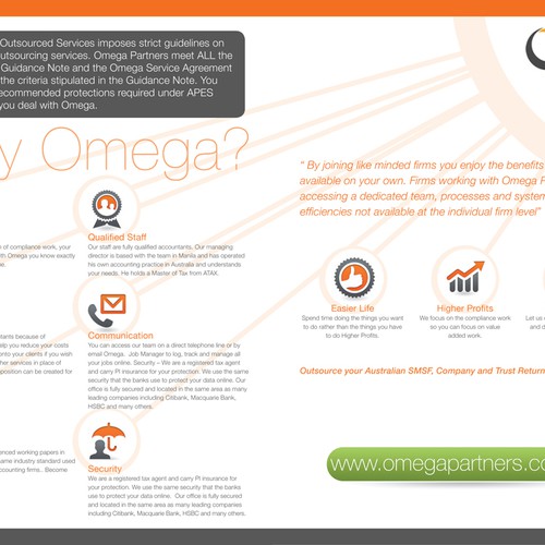 Brochure Design for an Outsourcing Company Design by Craig Steel