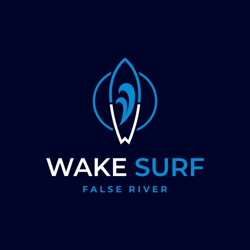 Edgy/sophisticated wake surf logo for a female/male group of wake surfers that embody a luxury life. Nothing predictable Design by Monk Brand Design