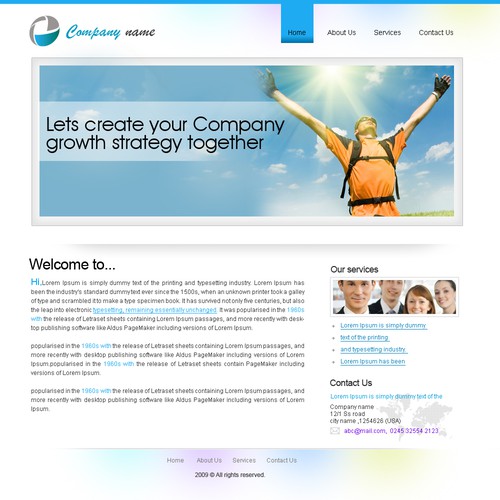 1-3 Page Website Template Design von desigN86