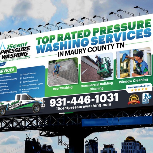 Modern Pressure Washing Billboard Design by SoftSkills