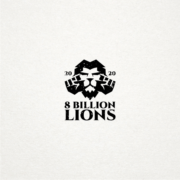 bold logo for 8 billion lions